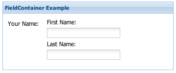 Ext.form.FieldContainer component