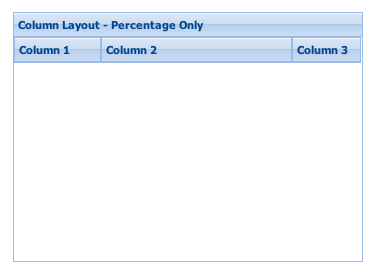 Ext.layout.container.Column container layout