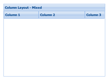 Ext.layout.container.Column container layout